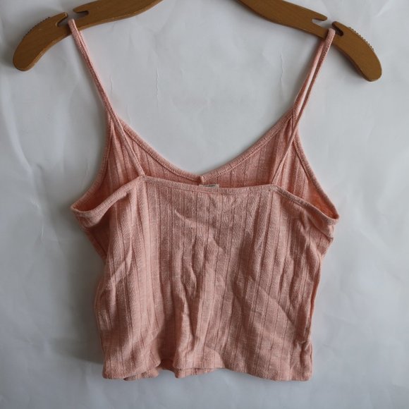 Light Pink Ribbed Crop Top Size M - Picture 3 of 6